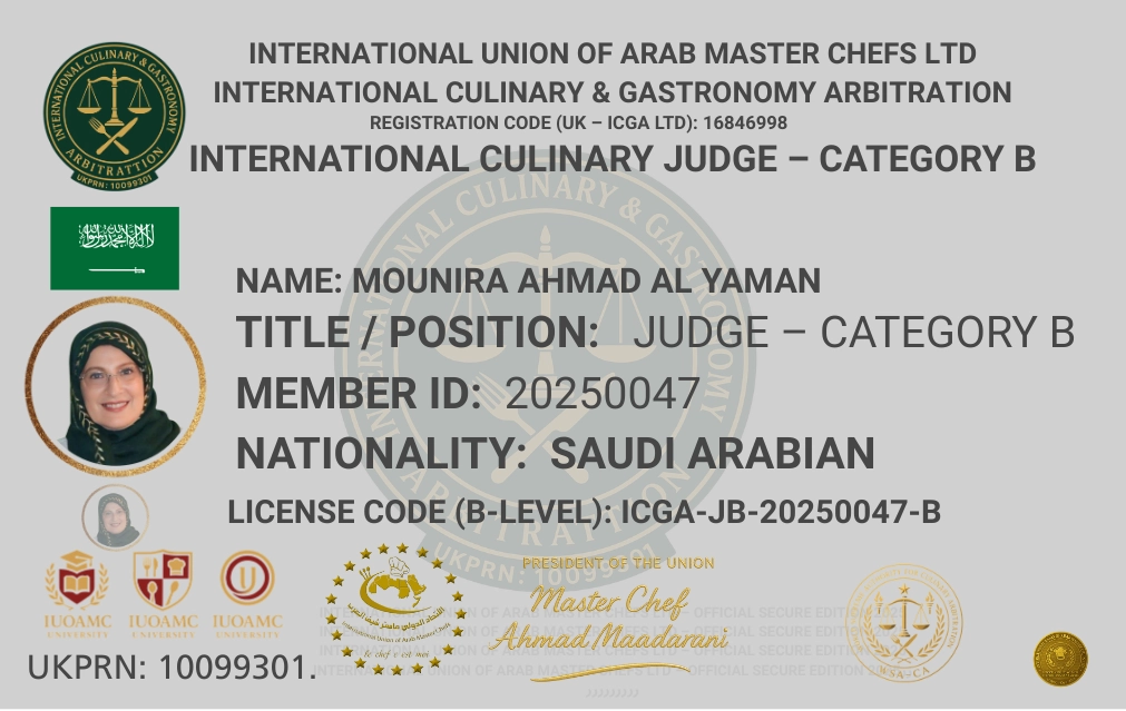 Decision Issued by a Supreme Culinary Arbitration Authority