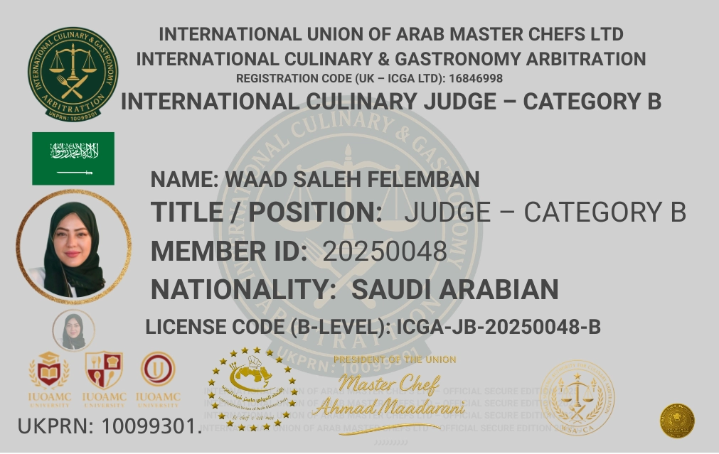 Decision Issued by a Supreme Culinary Arbitration Authority