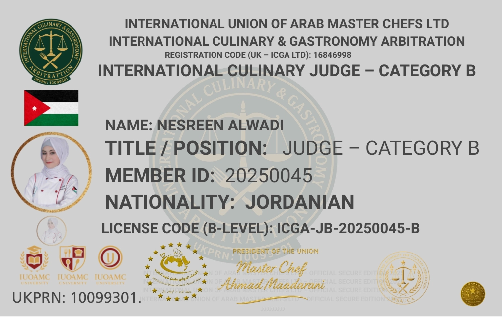 Decision Issued by a Supreme Culinary Arbitration Authority